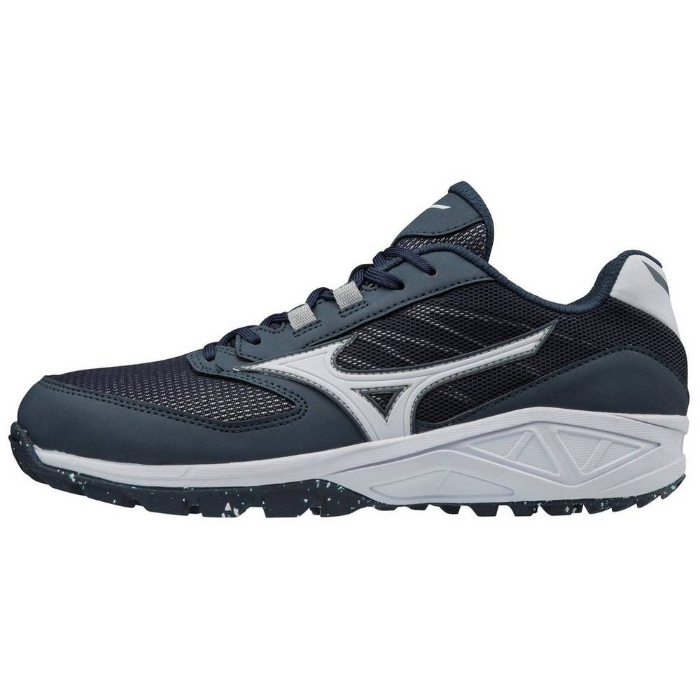 Zapatillas Beisbol Mizuno Dominant All Surface Bajas Turf Hombre Azul Marino/Blancas Outlet NYSC-056